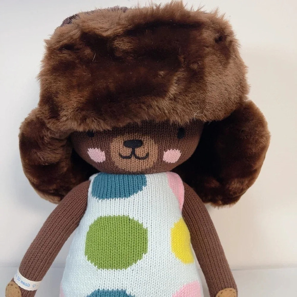 Vintage Dark Brown Unisex  Winter Genuine Muskrat Fur Russian Style Ushanka Hat - Picture 2 of 6